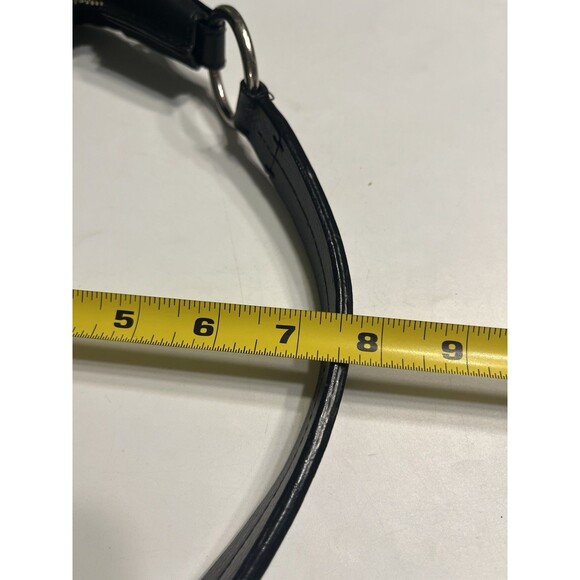 Black Leather Silver Studded Hobo Bag Purse By Franco Sarto - Picture 10 of 16